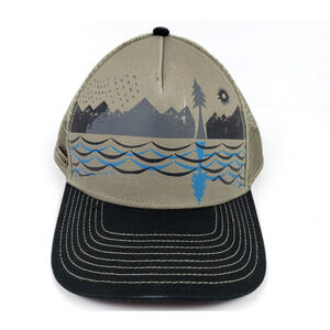 Pistil Glacier Adult Mens One Size Black Gray Outdoor Snapback Trucker Cap Hat